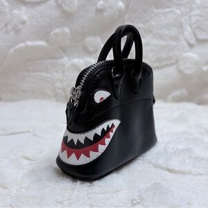 Genuine Swift Leather Snarky Shark Bag Charm